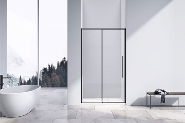 Душевая дверь в нишу Vincea Slim-N VDS-4SN120CLB 120 см, профиль черный