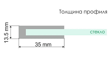 Душевая перегородка Wasserkraft Abens 20W40 120 см, профиль черный
