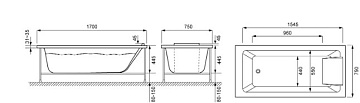 Акриловая ванна Jacob Delafon Sofa 170x75 см, E60515RU-01