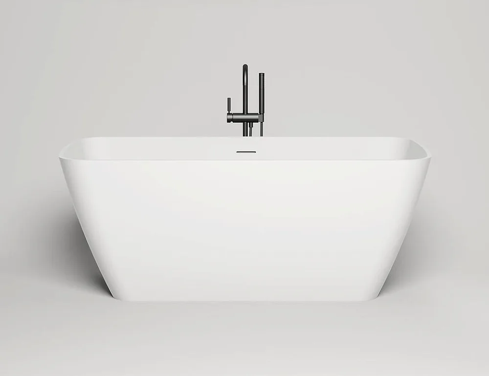 Ванна из искусственного камня Salini Agata S-Sense 180x80 см, отдельностоящая, белая, со сливом-пере Sancos — официальный сайт