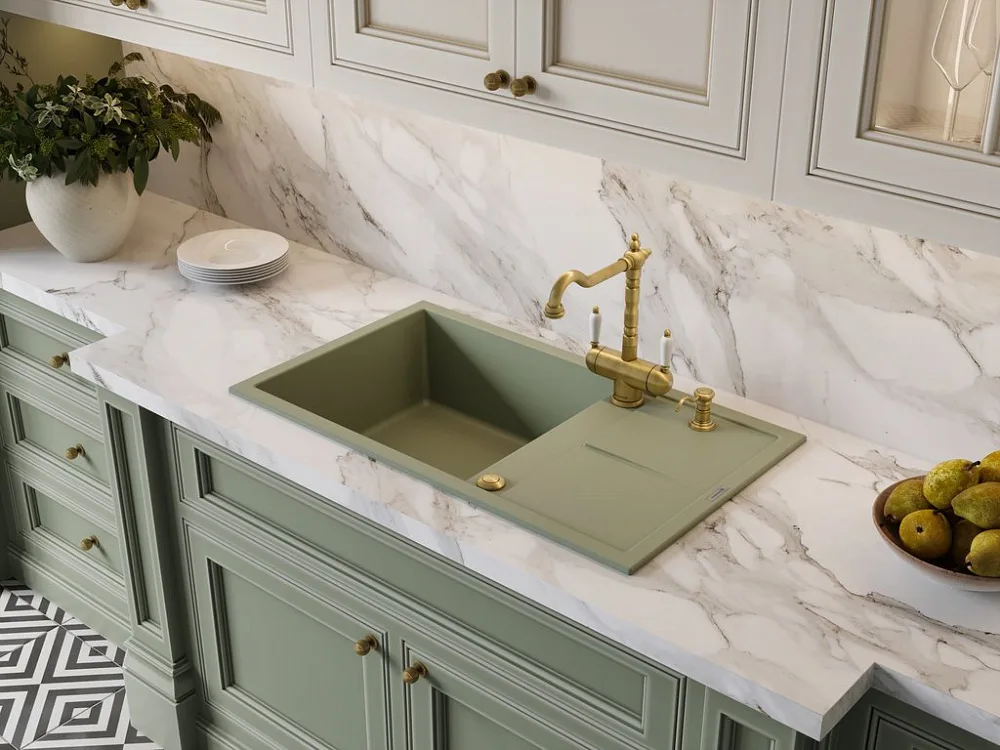 Мойка кухонная Omoikiri Sumi 86A-WG wind green Sancos — официальный сайт