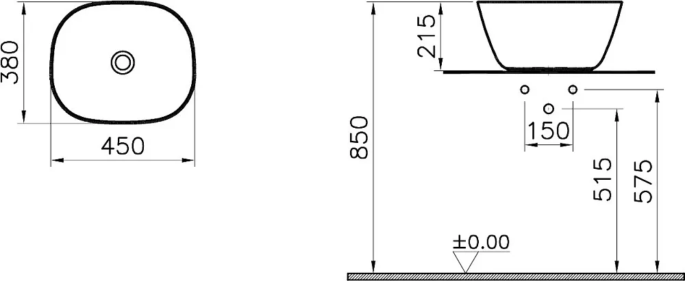 Накладная раковина VitrA Plural 7811B401-0016 высокая, матовая белая Sancos — официальный сайт