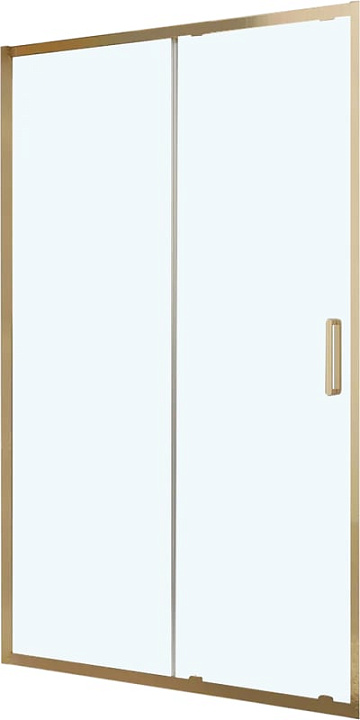 Душевая дверь в нишу BelBagno Luce BF-1-100-C-ORO профиль золото, стекло прозрачное