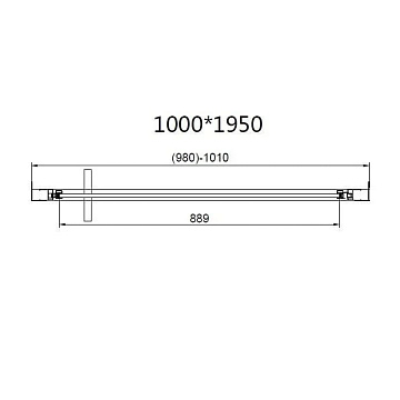Душевой уголок Vincea Slim VSR-4SLP9010CLB 100х90 см, профиль матовый черный, стекло прозрачное