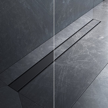 Душевой трап (лоток) AM.PM PrimeFlow Tile 90 см, черный матовый