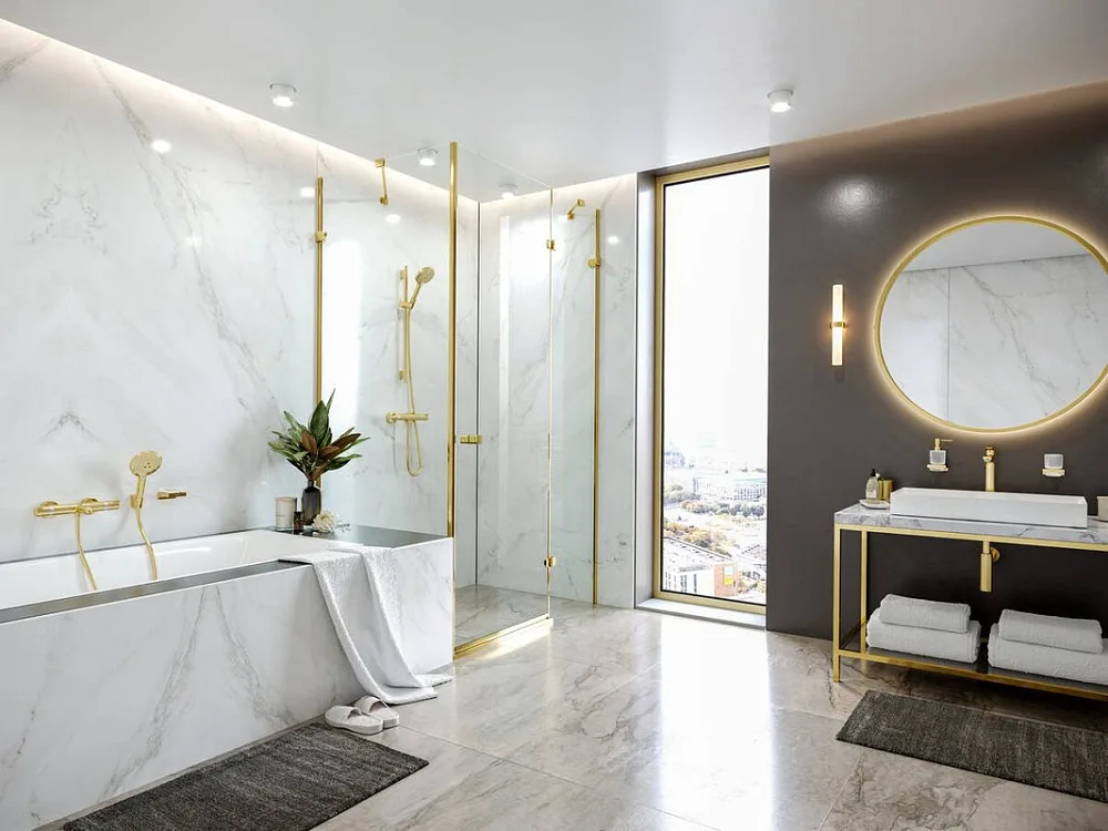 Душевая лейка Hansgrohe Raindance Select S 26530990 полированное золото Sancos — официальный сайт