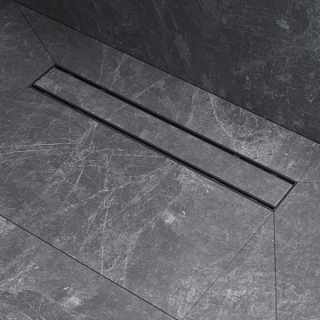 Душевой трап (лоток) AM.PM PrimeFlow Tile 50 см, черный матовый