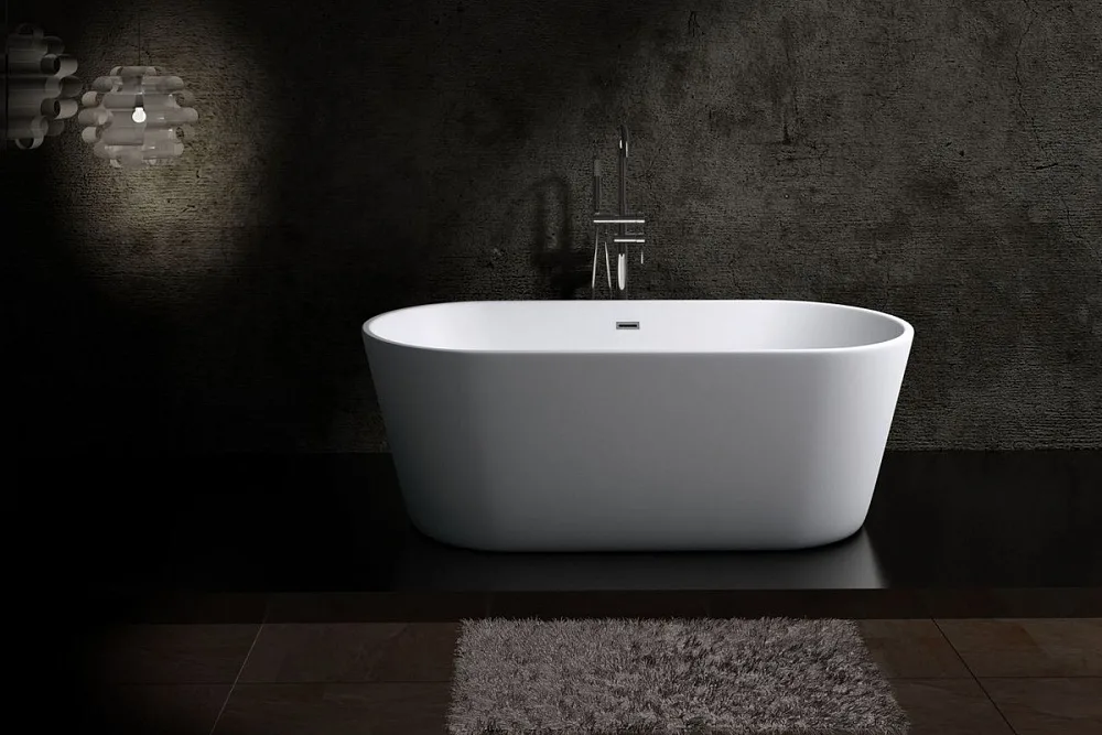 Акриловая ванна Art&Max AM-520-1500-790 150x80 см, отдельностоящая, белая, овальная Sancos — официальный сайт