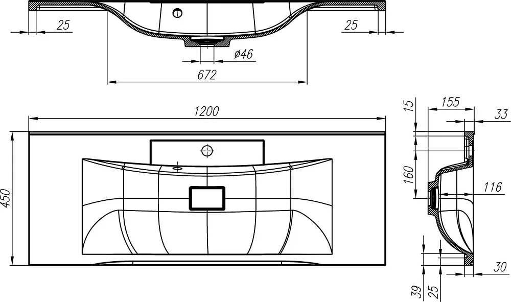 Мебельная раковина BelBagno Marino 120 PR Sancos — официальный сайт