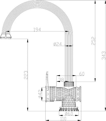 Смеситель для кухни Zorg Antic A 407K-BR