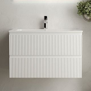 Тумба с раковиной Sancos Snob R 80 см, bianco