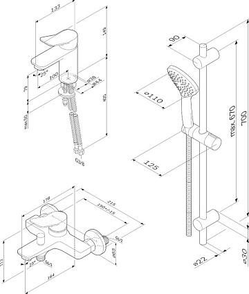 Комплект для ванной AM.PM X-Joy F40985A00
