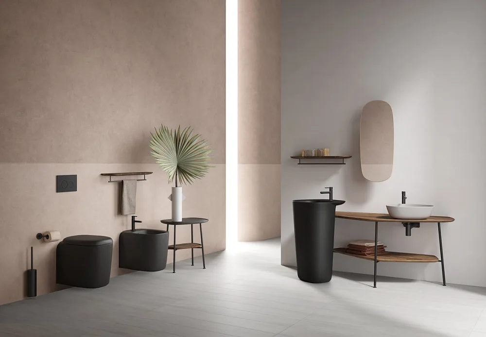 Биде подвесное VitrA Plural 7831B483-0288 матовое черное Sancos — официальный сайт