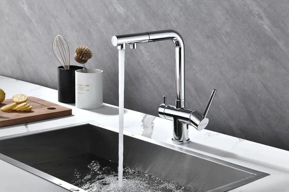 Смеситель для кухни Paulmark Serpentine Se213222-CR хром Sancos — официальный сайт