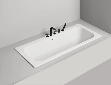 Ванна из искусственного камня Salini Orlanda Axis Kit S-Stone 180x80 см, встраиваемая, матовая белая