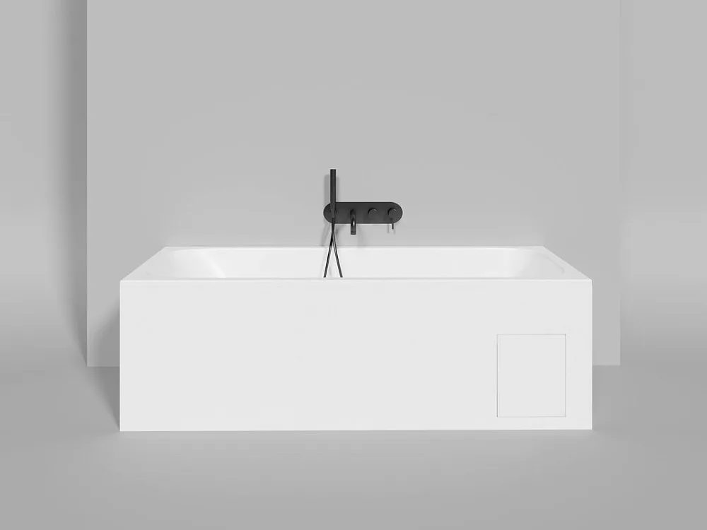 Ванна из искусственного камня Salini Orlanda Kit 170x70 см, встраиваемая, белая, со сливом-переливом Sancos — официальный сайт