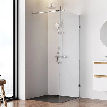 Душевая перегородка AM.PM X-Joy W94WI-90-F1-MTE 90x195, фурнитура хром, стекло прозрачное