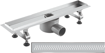 Душевой трап (лоток) RGW Shower Drain SDR-01-80-E1 80 см, с решеткой и опорами