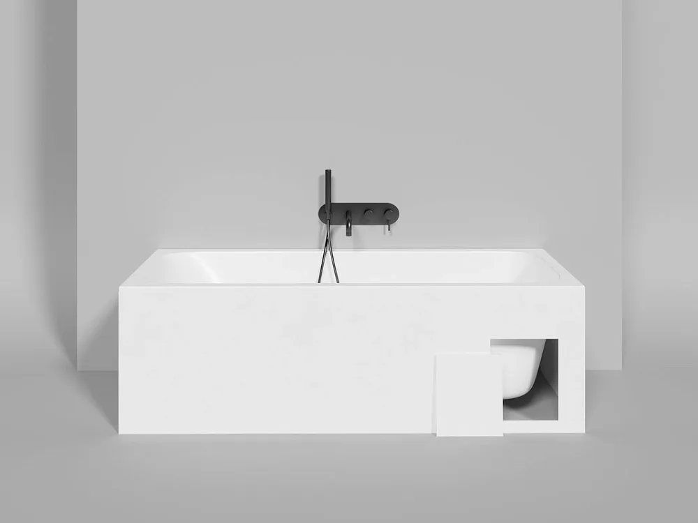 Ванна из искусственного камня Salini Orlanda Kit S-Sense 170x80 см, встраиваемая, матовая белая, на  Sancos — официальный сайт