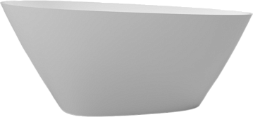 Ванна из искусственного камня WHITECROSS Spinel C 150x70 см, отдельностоящая, белая, овальная, с дон