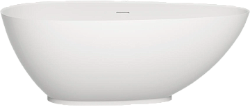 Ванна из искусственного камня Salini Paola S-Sense 170x85 см, отдельностоящая, белая, овальная, со с