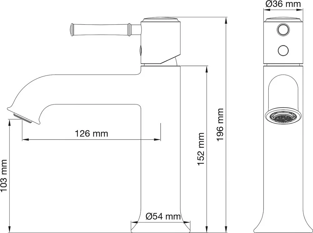 Смеситель для раковины Wonzon & Woghand WW-88018073-CR хром Sancos — официальный сайт