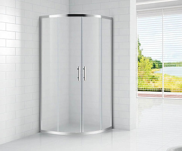 Душевой уголок Cezares Eco O-R-2 90x90, профиль хром, стекло текстурное