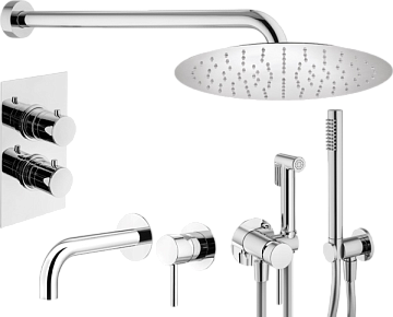 Комплект для ванной Plumberia Selection Ixo KITZXOT18QCR210 С ВНУТРЕННЕЙ ЧАСТЬЮ, хром