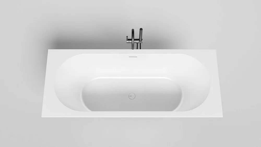 Ванна из искусственного камня Salini Ornella Axis Kit S-Sense 170x70 см, встраиваемая, матовая белая Sancos — официальный сайт
