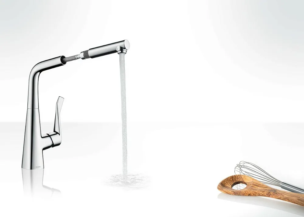 Смеситель для кухни Hansgrohe Metris 14821000 Sancos — официальный сайт