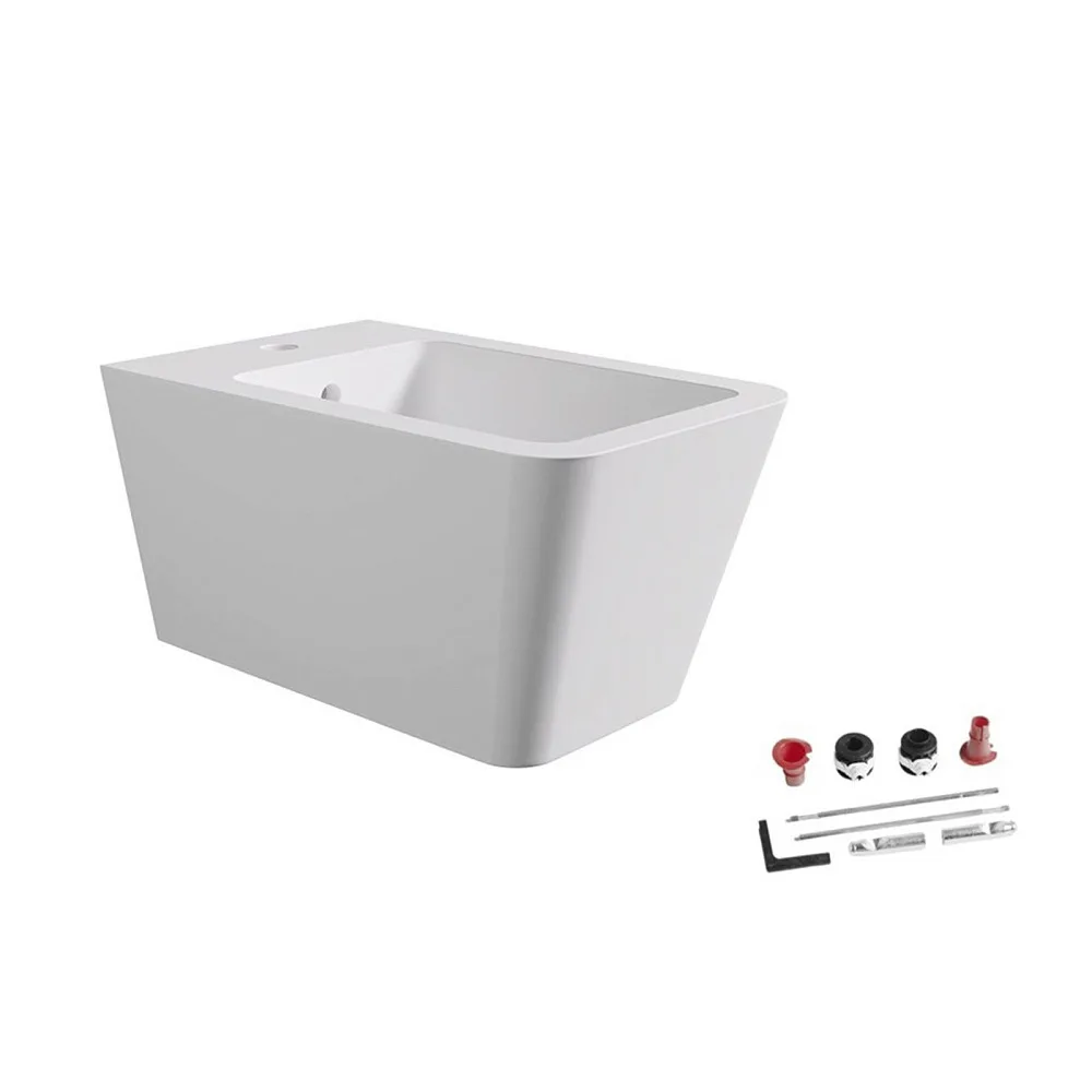 Биде подвесное Alice Hide 31220109SET, белый матовый Sancos — официальный сайт