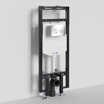 Система инсталляции для унитазов Wasserkraft Dinkel 58TLT.010.ME.BN01, с кнопкой смыва никель
