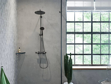 Душевая стойка Hansgrohe Croma Select S 280 1jet 26890670, с термостатом, матовый черный