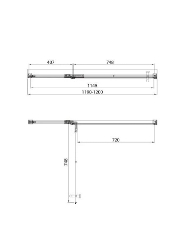 Душевая дверь в нишу Veconi Premium Alassio CH 120x200, профиль матовый хром, стекло прозрачное