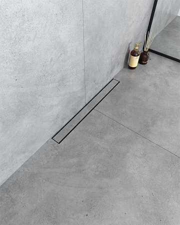 Душевой трап (лоток) Boheme Premium Linear 60 см, черный