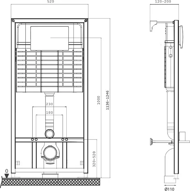 Система инсталляции для унитазов BETTOSERB Sava Fix Slim 40006456 Sancos — Оригинал