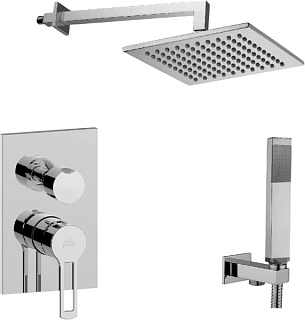 Душевой комплект Paffoni Ringo KITRIN018CR/M, С ВНУТРЕННЕЙ ЧАСТЬЮ, верхний душ 20 см, хром