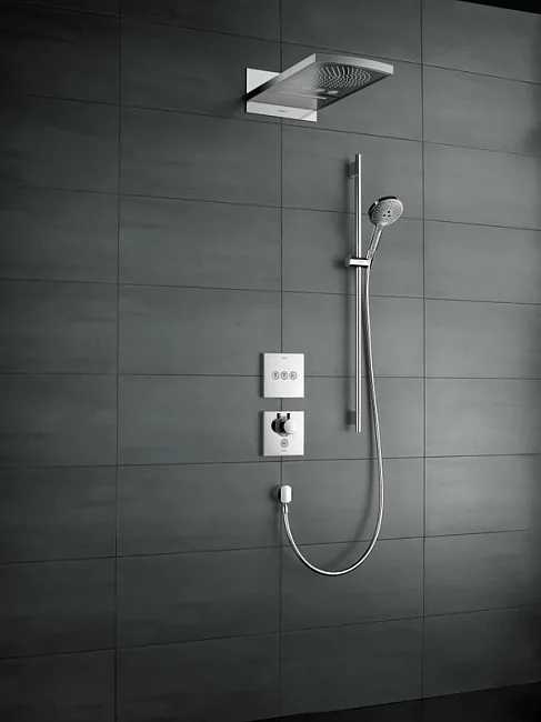 Термостатический смеситель встраиваемый Hansgrohe ShowerSelect Highfow 15761000, для душа, хром Sancos — Оригинал