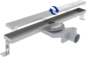 Душевой трап (лоток) Plumberia Selection PSL Linear 50 см, нержавеющая сталь матовая