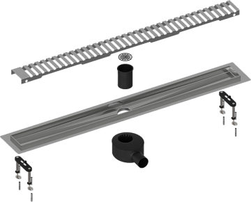 Душевой трап (лоток) Timo Drain Systems DS230108/01 800 вставка lines, сатин