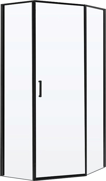 Душевой уголок BelBagno Uno 195 P 1 100 C Nero профиль черный, стекло прозрачное
