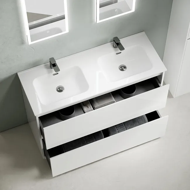 Тумба под раковину Sancos Libra Floor 120 напольный белый глянец, LB120F-2W Sancos — Оригинал