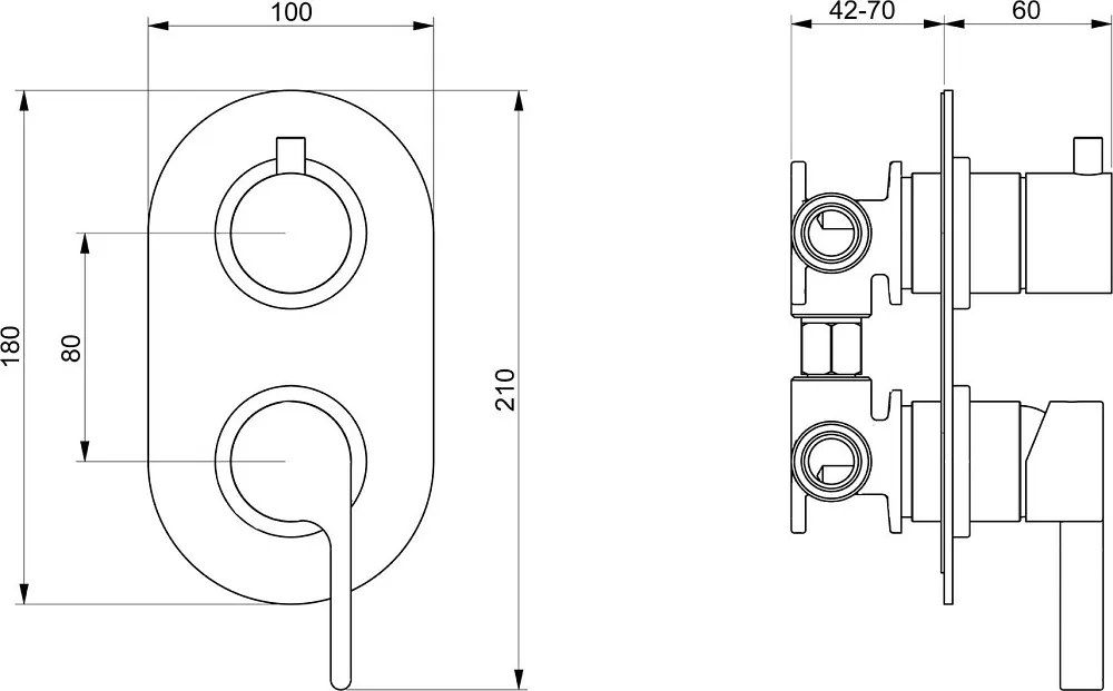 Встраиваемый смеситель Webert DoReMi DR860101015 С ВНУТРЕННЕЙ ЧАСТЬЮ, хром Sancos — официальный сайт