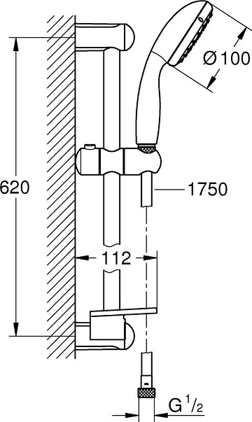 Душевой гарнитур Grohe Tempesta New 27926001