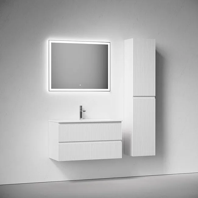 Тумба с раковиной Sancos Snob R 90 подвесная, bianco, раковина СN7019 Sancos — Оригинал