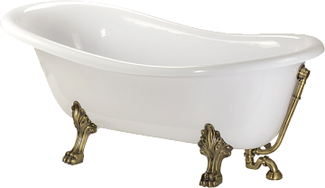 Ванна из искусственного камня Migliore Milady 26921 185x80 см, отдельностоящая, белая, овальная, с д