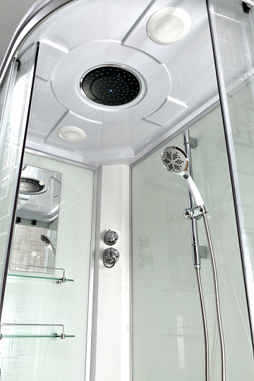 Душевая кабина DTO EM1511L 110х80, профиль хром, стекло матовое с узором