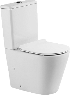 Унитаз-компакт напольный BelBagno Flay-r BB2149CP-TOR BB2111SC с микролифтом, безободковый, белый