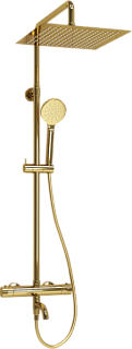 Душевая стойка Wasserkraft Sauer A188.261.207.PG Thermo, с термостатом, золото