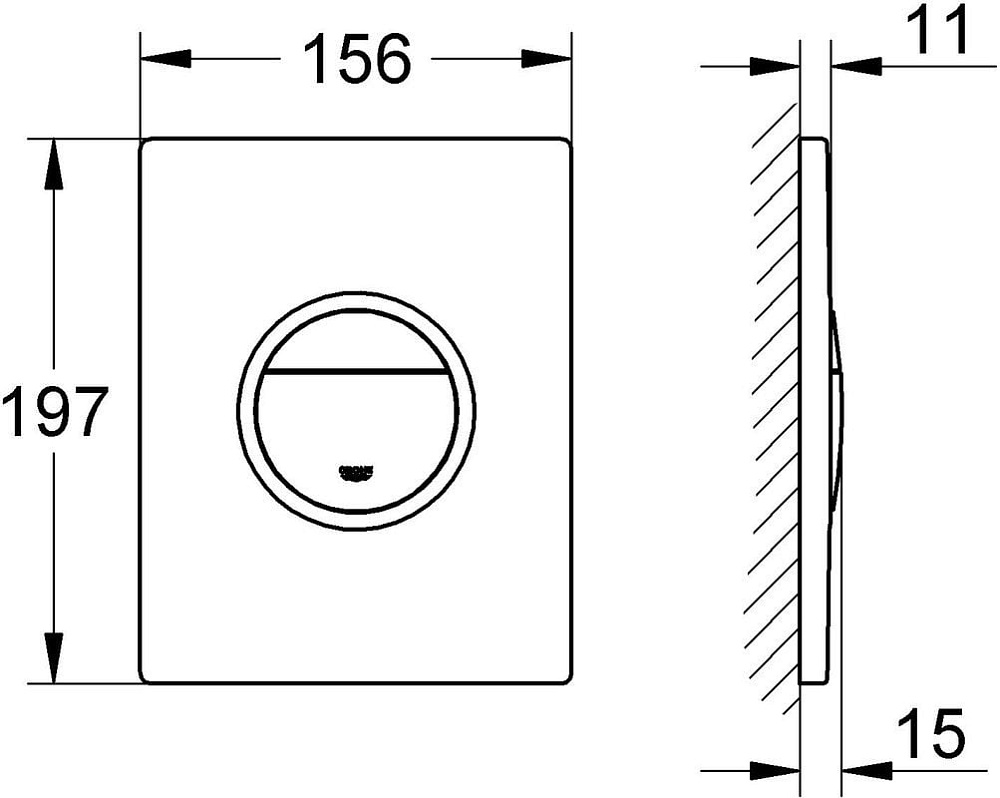 Кнопка смыва Grohe Nova Cosmopolitan Light 38809000, хром